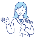 回答をしている薬剤師のイラスト